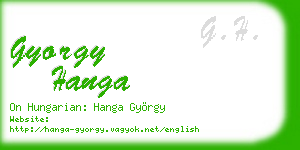 gyorgy hanga business card