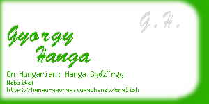 gyorgy hanga business card